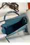 Hermes Kelly Sellier 25 Handmade Bag In Blue Jean Epsom Calfskin Replica