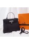 Hermes Kelly Shoulder Bag Original TOGO Leather KY3255 black Replica