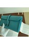 Hermes Original jige swift Leather Clutch 37088 sky blue Replica