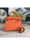 Hermes original Kelly Epsom Leather KL32 orange Replica