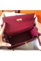 Hermes original Togo leather kelly bag KL320 fuchsia Replica