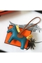 Hermes Rodeo Horse Bag Charm In Cyan/Camarel/Yellow Leather Replica