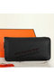 Hermes Zipper Wallet Original Leather A309 Black Replica