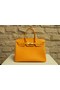 Hermes Birkin 35CM Tote Bag Yellow Clemence Leather H6089 Gold/Silver Replica