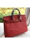 Hermes Birkin 40CM Bag Red Litchi Leather BK40 Gold Replica