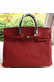 Hermes Birkin 40CM Bag Red Litchi Leather BK40 Gold Replica