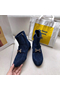 Hermes Blue Saint Honore Ankle Boots Replica