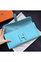 Hermes Jige Elan 29 Clutch Bag In Blue Atoll Epsom Calfskin Replica
