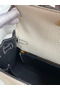 Hermes Kelly Sellier 25 Bicolor Bag in White and Black Mysore Goatskin Replica