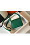Hermes Lindy Mini Bag In Green Clemence Leather GHW Replica