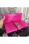 Hermes Medor Clutch Bag In Rose Red Crocodile Leather Replica