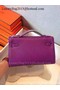 Hermes MINI Kelly 22cm Tote Bag Calfskin Leather K22 Purple Replica