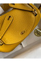 Hermes Mini Lindy Handmade Bag In Jaune Ambre Clemence Leather Replica