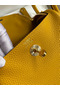 Hermes Mini Lindy Handmade Bag In Jaune Ambre Clemence Leather Replica