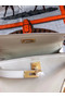 Hermes original mini Kelly chevre mysore K19CM white&Gold Metal Replica