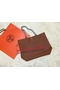 Hermes Shopper Double-Sided Bag Original Leather HS1209 Blue&Wheat Replica