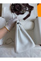 Hermes Birkin 25 Retourne Handmade Bag In White Clemence Leather Replica