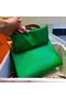 Hermes Herbag 31CM Original Canvas Leather & Calfskin 45987 Green&Apricot Replica