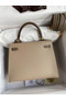 Hermes Kelly Sellier 25 Bicolor Bag in Trench and Taupe Epsom Calfskin Replica