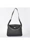 Hermes Lindy 30CM Havanne Handbags 1057 Black Leather Silver Hardware Replica