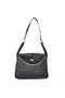 Hermes Lindy 30CM Havanne Handbags 1057 Black Leather Silver Hardware Replica