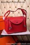 Hermes Lindy 30CM Leather Shoulder Bag H0881 Red Replica