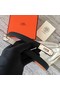 Hermes original epsom leather Kelly belt H069854 black silver plated metal Replica