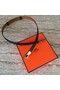 Hermes original epsom leather Kelly belt H069854 black silver plated metal Replica