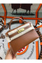 Hermes original mini Kelly chevre mysore K19CM brown&Gold Metal Replica