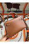 Hermes original mini Kelly chevre mysore K19CM brown&Gold Metal Replica