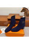 Hermes Volver 60 Ankle Boot In Blue Knit Replica