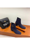 Hermes Volver 60 Ankle Boot In Blue Knit Replica