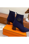 Hermes Volver 60 Ankle Boot In Blue Knit Replica
