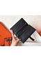 Hermes Black Epsom Bearn Gusset Wallet Replica