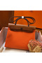 Hermes Herbag Zip 31cm Bag In Brown And Orange Replica