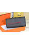 Hermes Jige Clutch Bag Calfskin Leather Black Replica