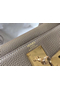 Hermes Kelly 28cm Bag In Gris Tourterelle Clemence Leather GHW Replica