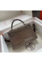 Hermes Kelly Mini II Handmade Bag In Taupe Alligator Crocodile Replica