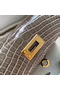 Hermes Kelly Mini II Handmade Bag In Taupe Alligator Crocodile Replica