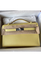Hermes Kelly Pochette Handmade Bag In Jaune Poussin Epsom Calfskin Replica