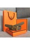 Hermes original togo 2 belt buckle & Reversible leather strap 32 mm H06454 grey gold plated metal Replica