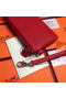 Hermes Zipper Wallet Grainy Leather HA309 Red Replica