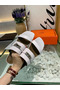 Hermes Avenue Sandals In White Calfskin Replica