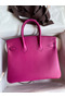 Hermes Birkin 25 Retourne Handmade Bag In Rose Purple Swift Calfskin Replica