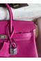 Hermes Birkin 25 Retourne Handmade Bag In Rose Purple Swift Calfskin Replica
