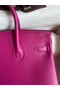 Hermes Birkin 25 Retourne Handmade Bag In Rose Purple Swift Calfskin Replica