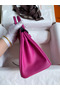 Hermes Birkin 25 Retourne Handmade Bag In Rose Purple Swift Calfskin Replica