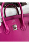Hermes Birkin 25 Retourne Handmade Bag In Rose Purple Swift Calfskin Replica