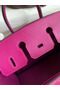 Hermes Birkin 25 Retourne Handmade Bag In Rose Purple Swift Calfskin Replica