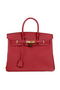 Hermes Birkin 35CM Tote Bag Burgundy Original Leather H35 Gold Replica